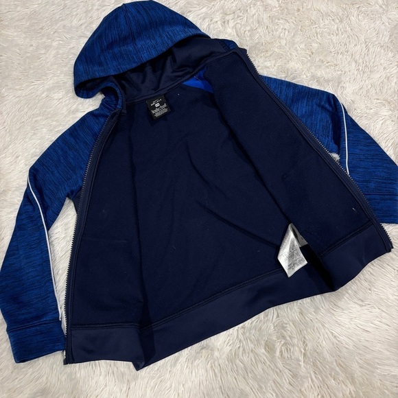 Nike Zip Up Hoodie - Game Royal Heather Blue - youth size 6 - Picture 6 of 11